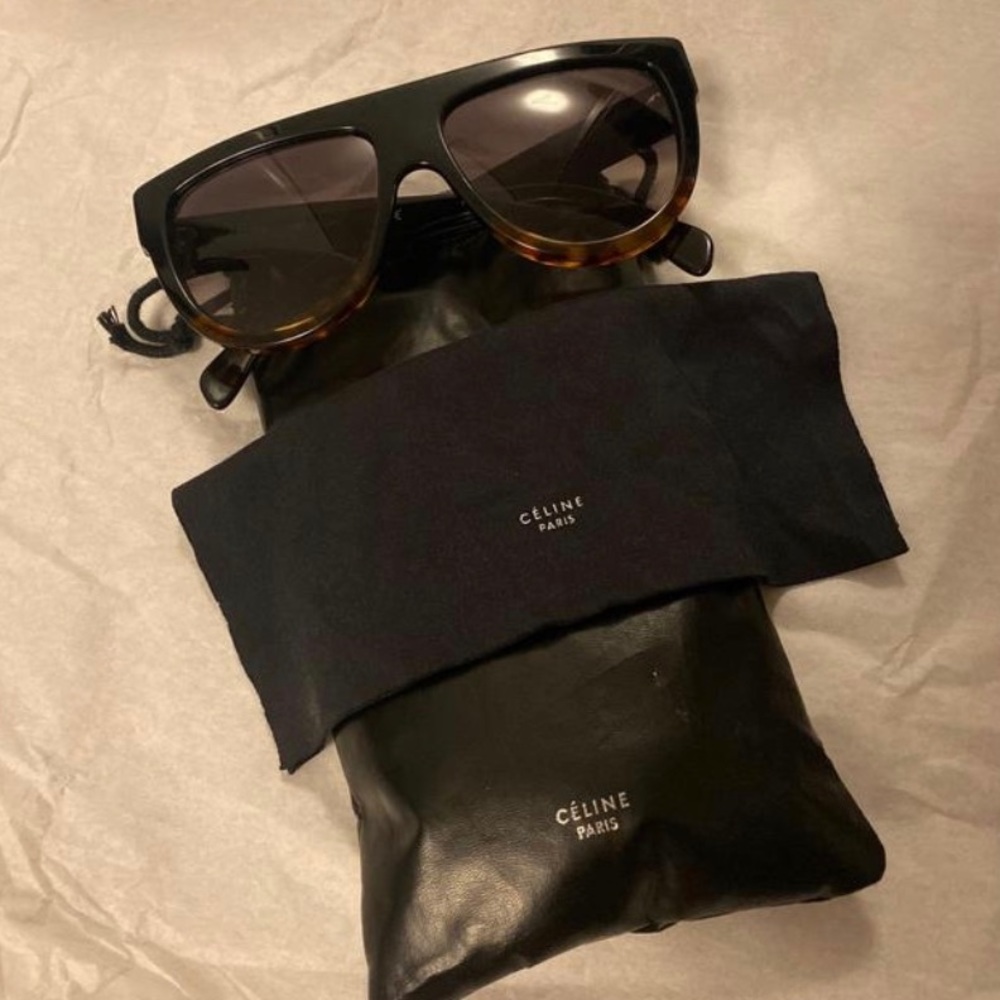 Celine flattop two tone sunglasses tortoise